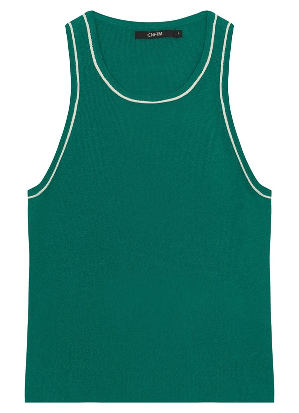 Enfim - Blusa Justa em Tricot Verde Esmeralda