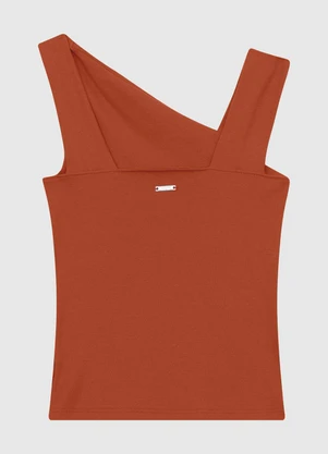 Enfim - Blusa Justa Ribana Comfort Laranja - ENFIM