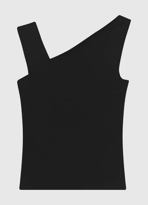 Enfim - Blusa Justa Ribana Comfort Preto - ENFIM