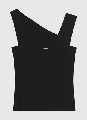 Enfim - Blusa Justa Ribana Comfort Preto - ENFIM