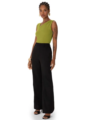 Enfim - Blusa Justa Ribana Comfort Verde Pistache - ENFIM