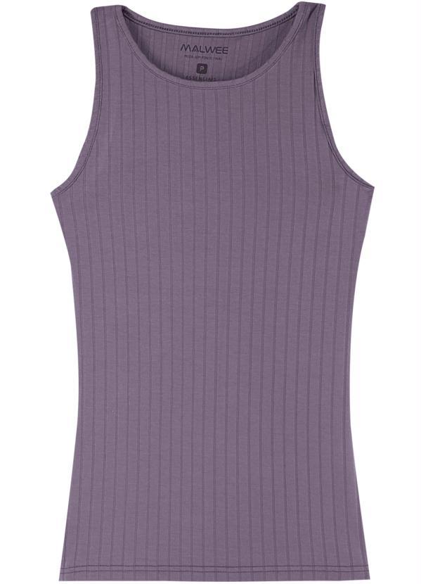 Malwee - Blusa Lavanda Feminina Canelada em Viscose