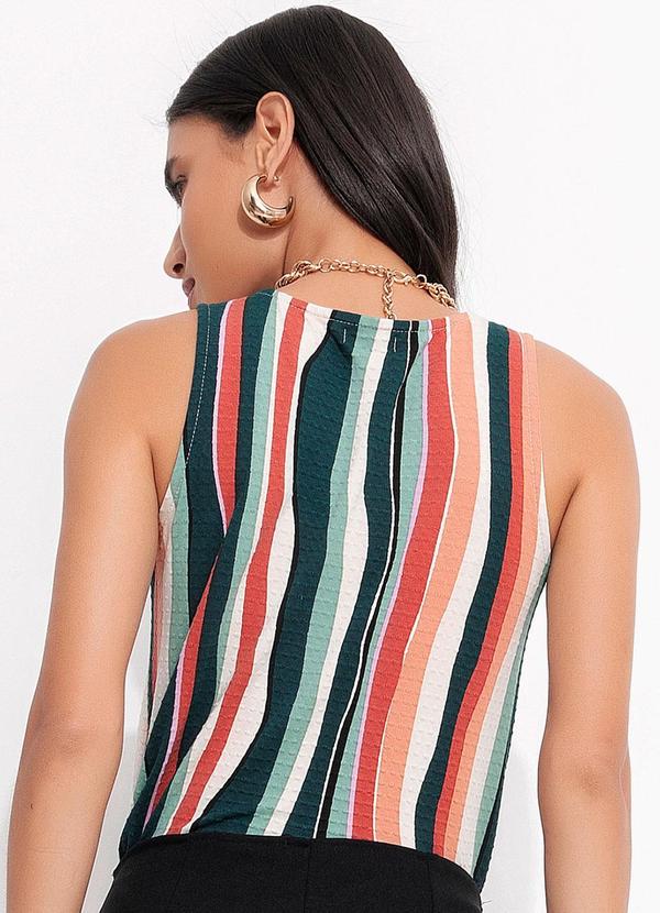 Quintess - Blusa Listras Coloridas em Malha Maquinetada 2