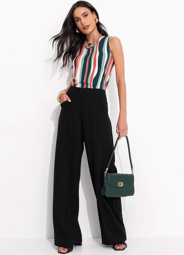 Quintess - Blusa Listras Coloridas em Malha Maquinetada 3