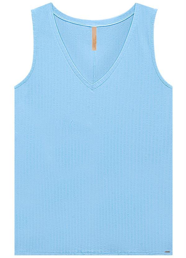 Lunender Mais Mulher - Blusa Malha Canelado Tracy Azul 5