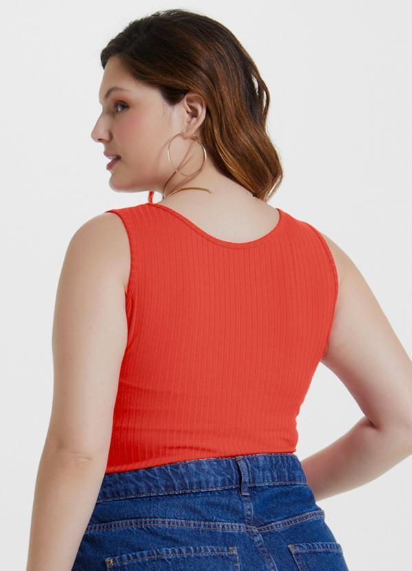 Lunender Mais Mulher - Blusa Malha Canelado Tracy Vermelho 1