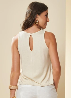 Doce Trama - Blusa Nature em Viscose Branco - DOCE TRAMA