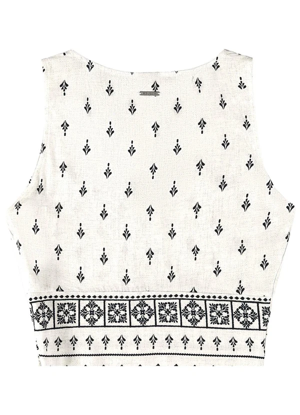 Enfim - Blusa Off White Cropped Paisley 4