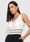 Enfim - Blusa Off White Cropped Paisley - variação: Off White