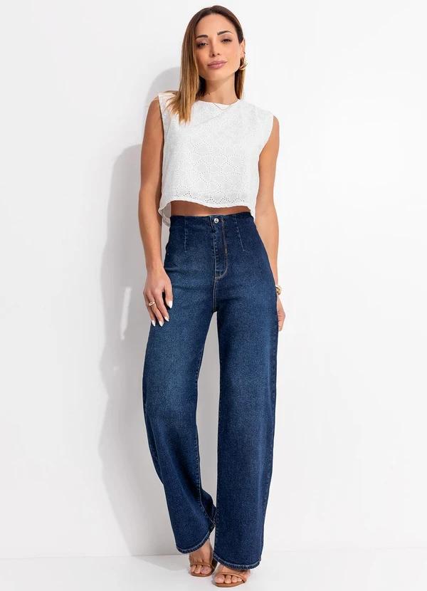 Quintess - Blusa Off White em Tecido Laise 9