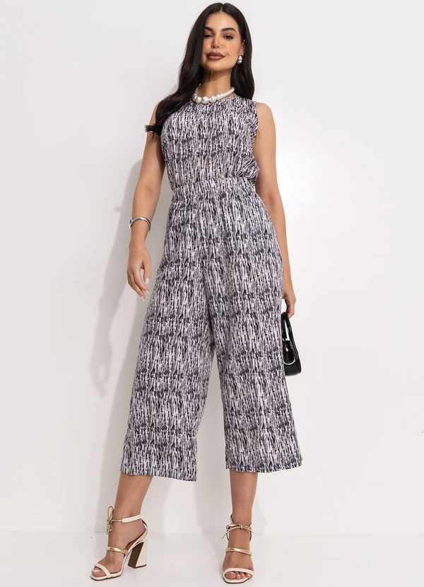 Quintess - Blusa Poá Abstrato em Crepe Plano 3