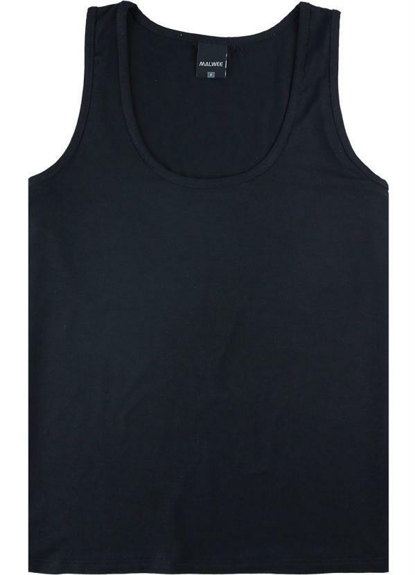 Malwee - Blusa Preta em Viscose Conforto