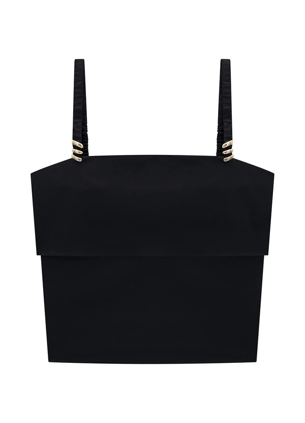 Enfim - Blusa Preta Justa