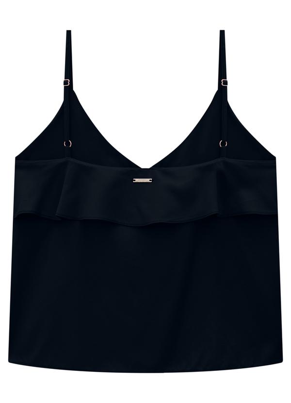 Enfim - Blusa Preto Babados em Crepe 2