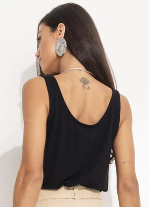 Quintess - Blusa Preto em Malha Crepe - QUINTESS
