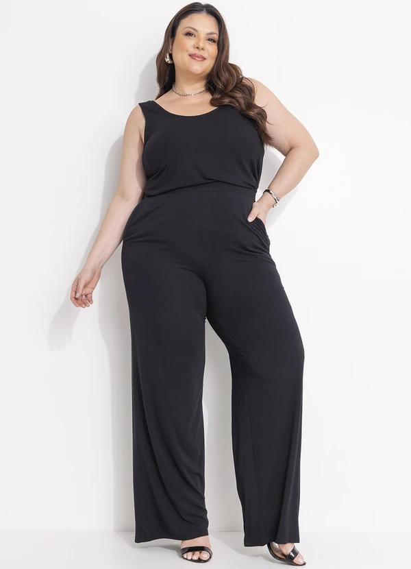 Quintess - Blusa Preto em Malha Crepe