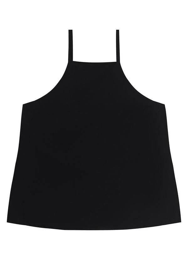 Malwee - Blusa Preto Evasê em Viscose