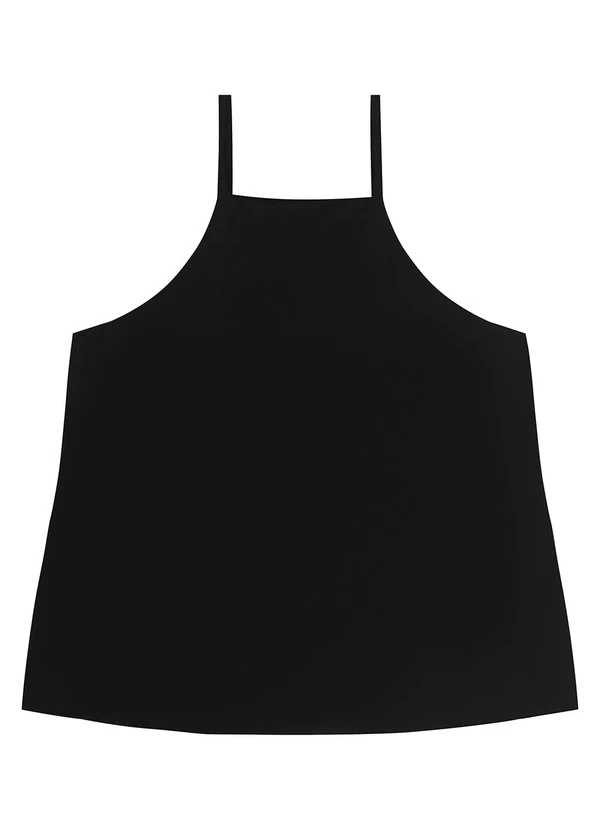 Malwee - Blusa Preto Evasê em Viscose