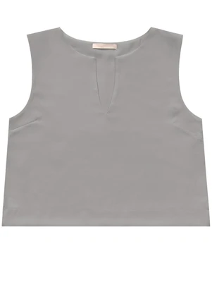 Angel - Blusa Regata Alfaiataria Cinza - ANGEL