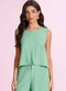 Angel - Blusa Regata Alfaiataria Azul - variação: Verde