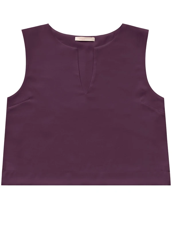 Angel - Blusa Regata Alfaiataria Vinho