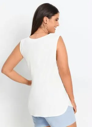 bonprix - Blusa Regata Básica Branca - BONPRIX