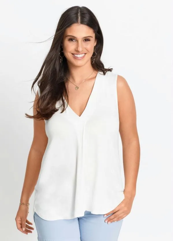 bonprix - Blusa Regata Básica Branca 9