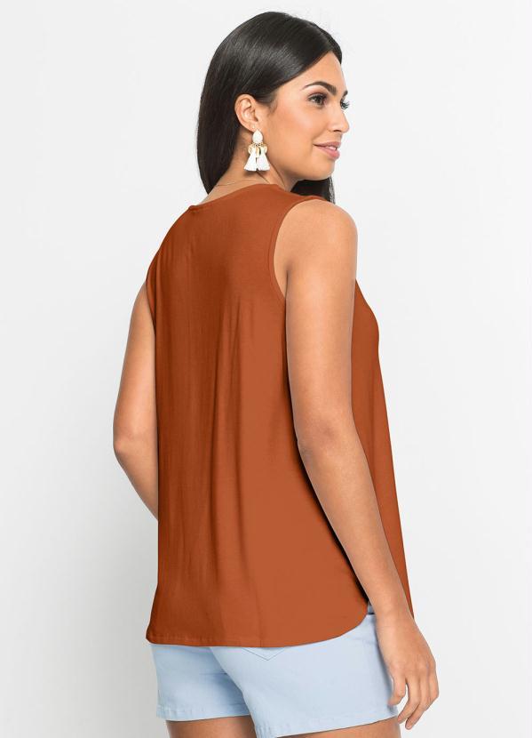 bonprix - Blusa Regata Básica Laranja Terroso 2