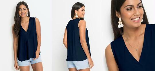 Blusa Regata Bsica Marinho