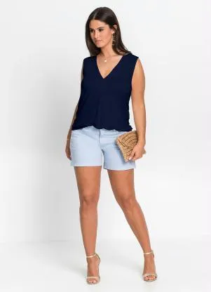 bonprix - Blusa Regata Básica Marinho - BONPRIX