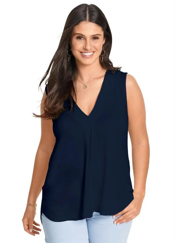 bonprix - Blusa Regata Básica Marinho 4