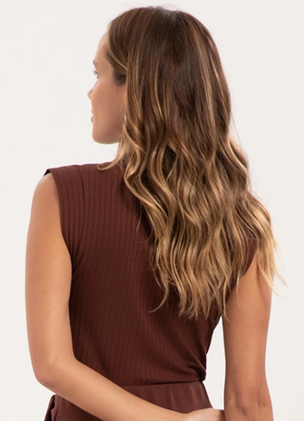 Lunender - Blusa Regata Básica Muscle Tee Canelada Marrom 2