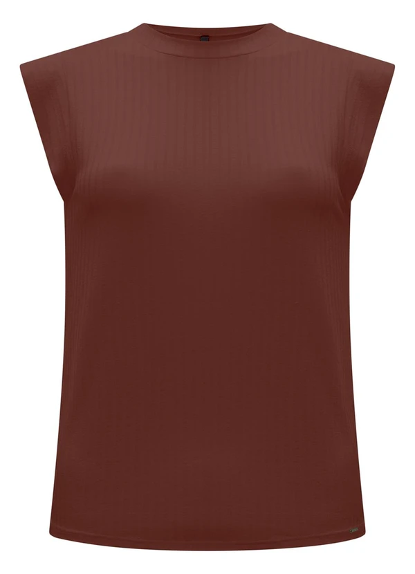 Lunender - Blusa Regata Básica Muscle Tee Canelada Marrom 6