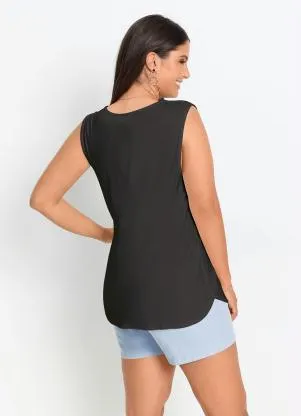 bonprix - Blusa Regata Básica Preta - BONPRIX