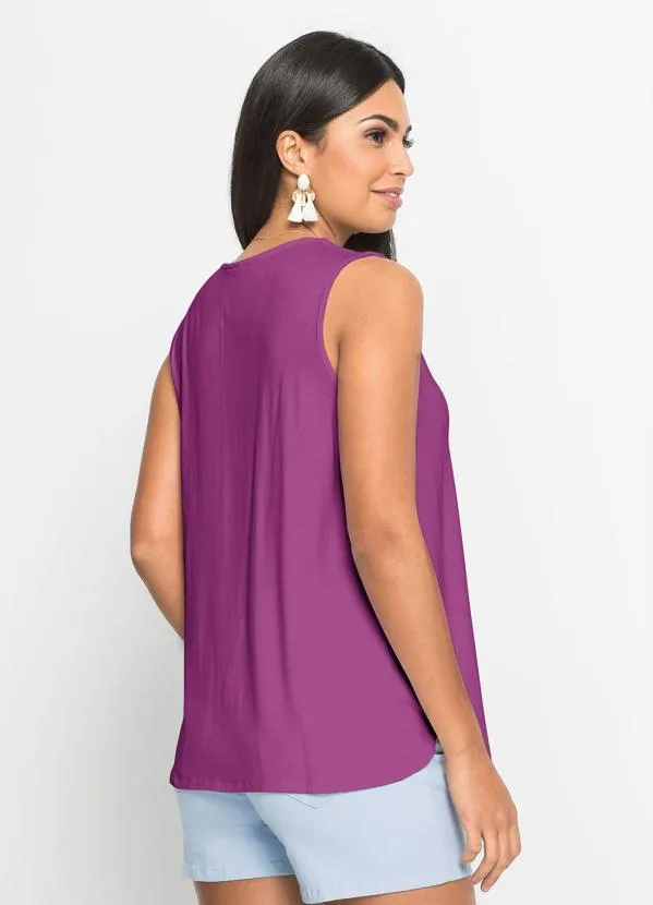 bonprix - Blusa Regata Básica Roxo 2