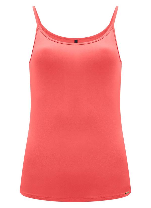 Lunender - Blusa Regata Básica Viscose e Elastano Laranja