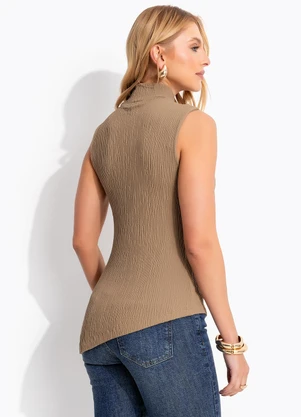 Colcci - Blusa Regata Bege - COLCCI