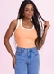Angel - Blusa Regata Bordada Laranja - variação: Laranja