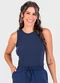 Meu Jeans - Blusa Regata Canelada Verde Sea - variação: Azul Marinho