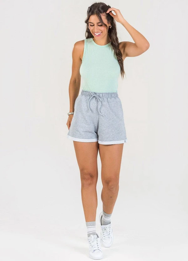 Meu Jeans - Blusa Regata Canelada Verde Sea 3