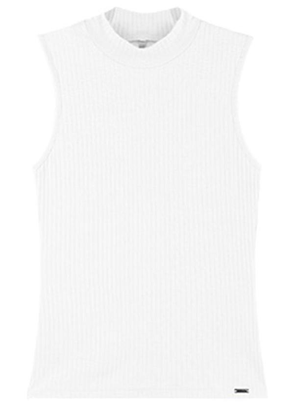 Rezzato - Blusa Regata com Gola Alta Adulto Branco