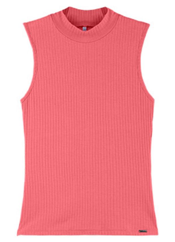 Rezzato - Blusa Regata com Gola Alta Adulto Feminino Rosa