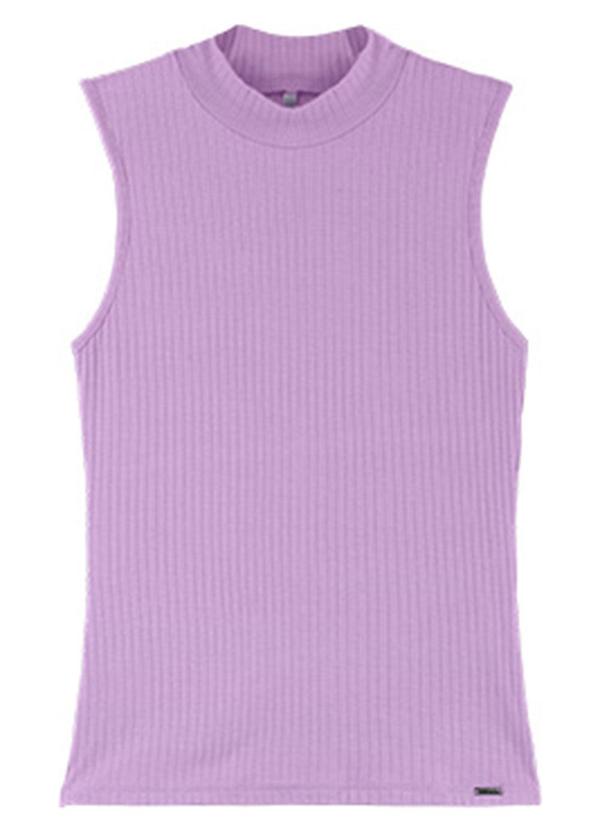 Rezzato - Blusa Regata com Gola Alta Adulto Feminino Roxo