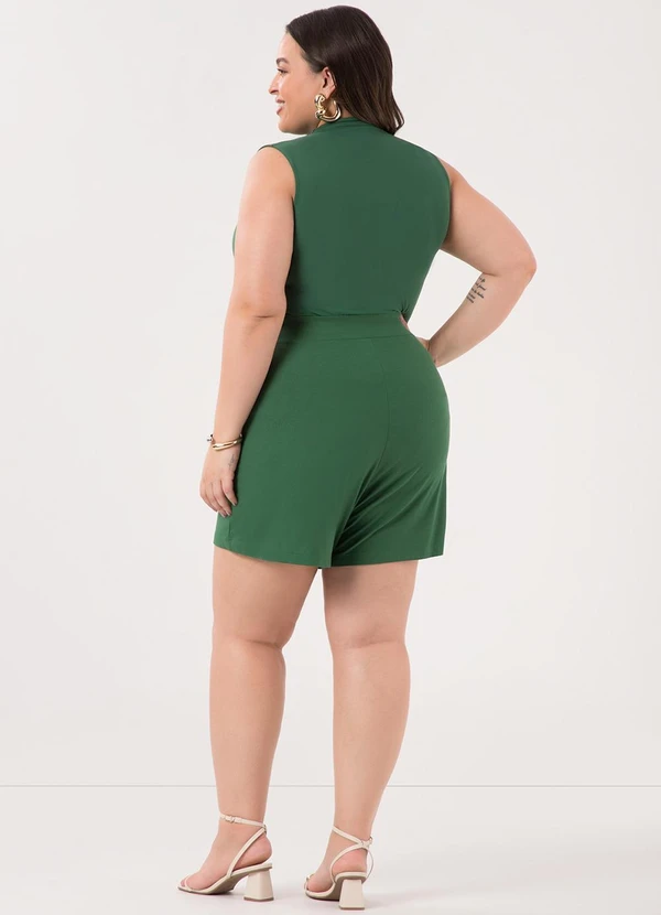 Lunender Mais Mulher - Blusa Regata com Gola Alta Plus Size Verde 4