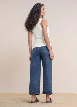 Angel - Blusa Regata com Pedrarias Bege - ANGEL