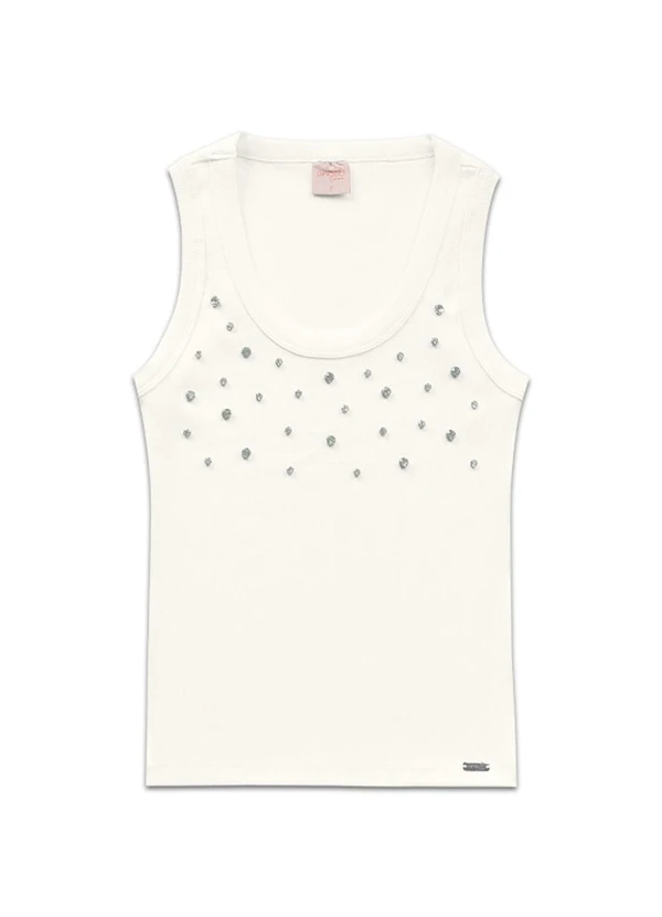 Angel - Blusa Regata com Pedrarias Bege 4