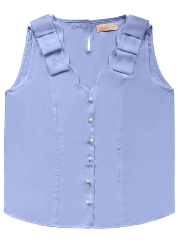 Angel - Blusa Regata Crepe Azul 1