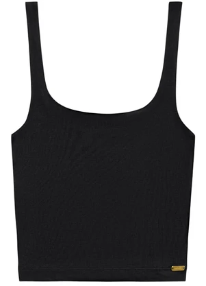 Angel - Blusa Regata Decote Quadrado Basic Preto - ANGEL