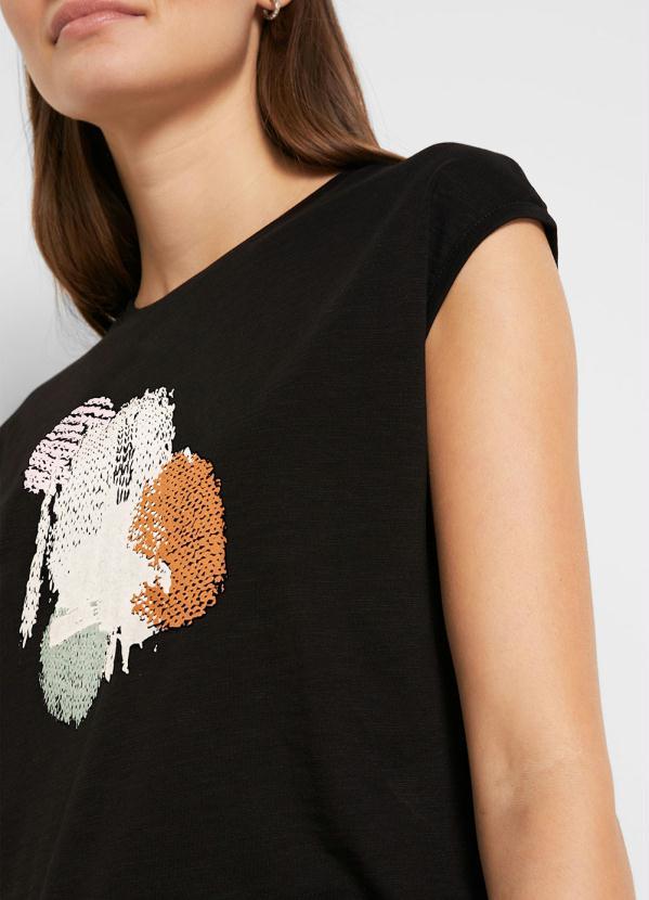 Outlet - Blusa Regata Decote Redondo Preta 3