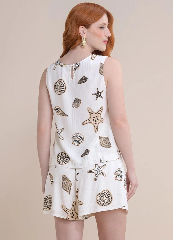 Angel - Blusa Regata Estampada Branco 4